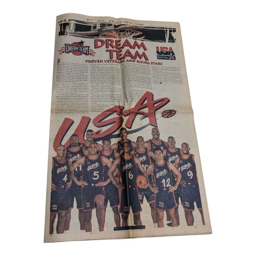 USA TODAY Special Section: USA Basketball Dream Team July 3, 1996 Collectible